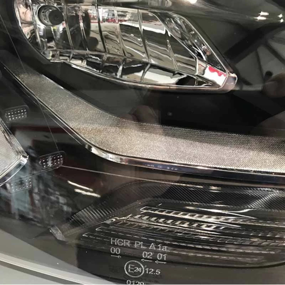 Fari Anteriori con Motore DRL GTI R-look Nero/argento H7 per VW Polo 6r/6c 09-17