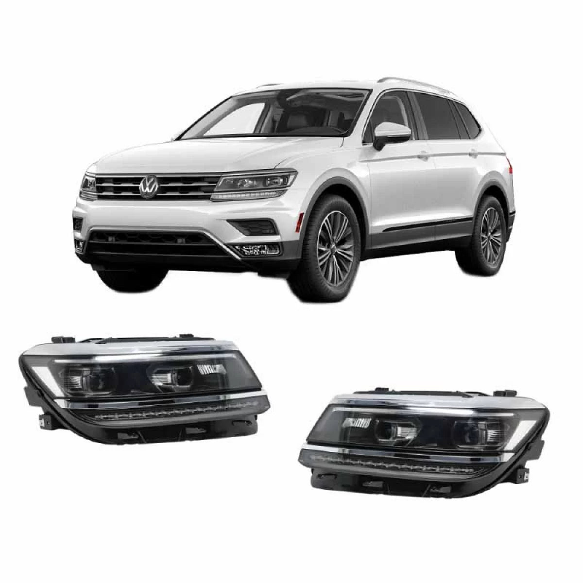 Fari Anteriori LED Matrix con Segnale Dinamico R-line VW Tiguan Ii MK2 16+