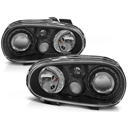 Fari Sportivi Neri Anteriori per Volkswagen Golf 4 09.97-09.03