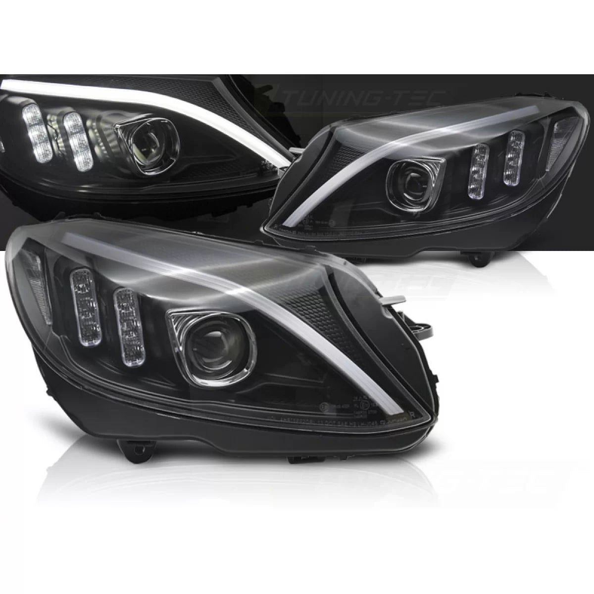 Faro Anteriore LED Nero per Mercedes W205 14-18