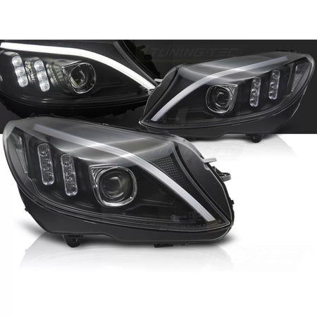 Faro Anteriore LED Nero per Mercedes W205 14-18