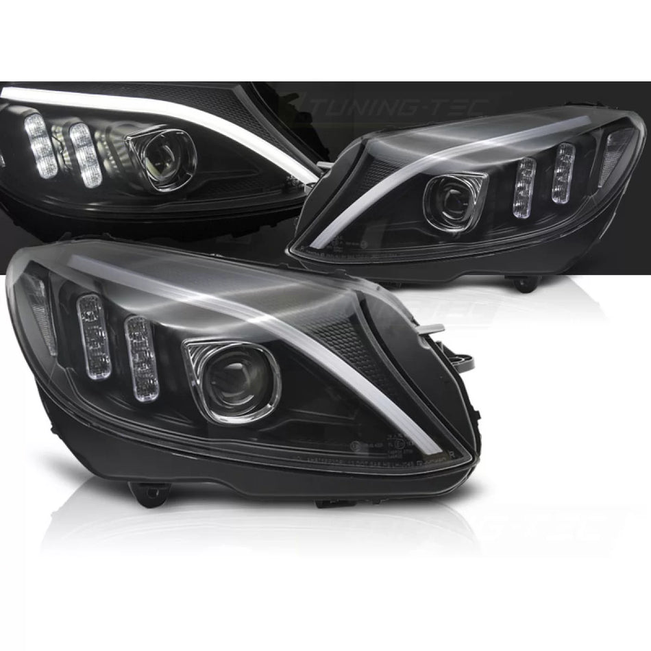 Faro Anteriore LED Nero per Mercedes W205 14-18