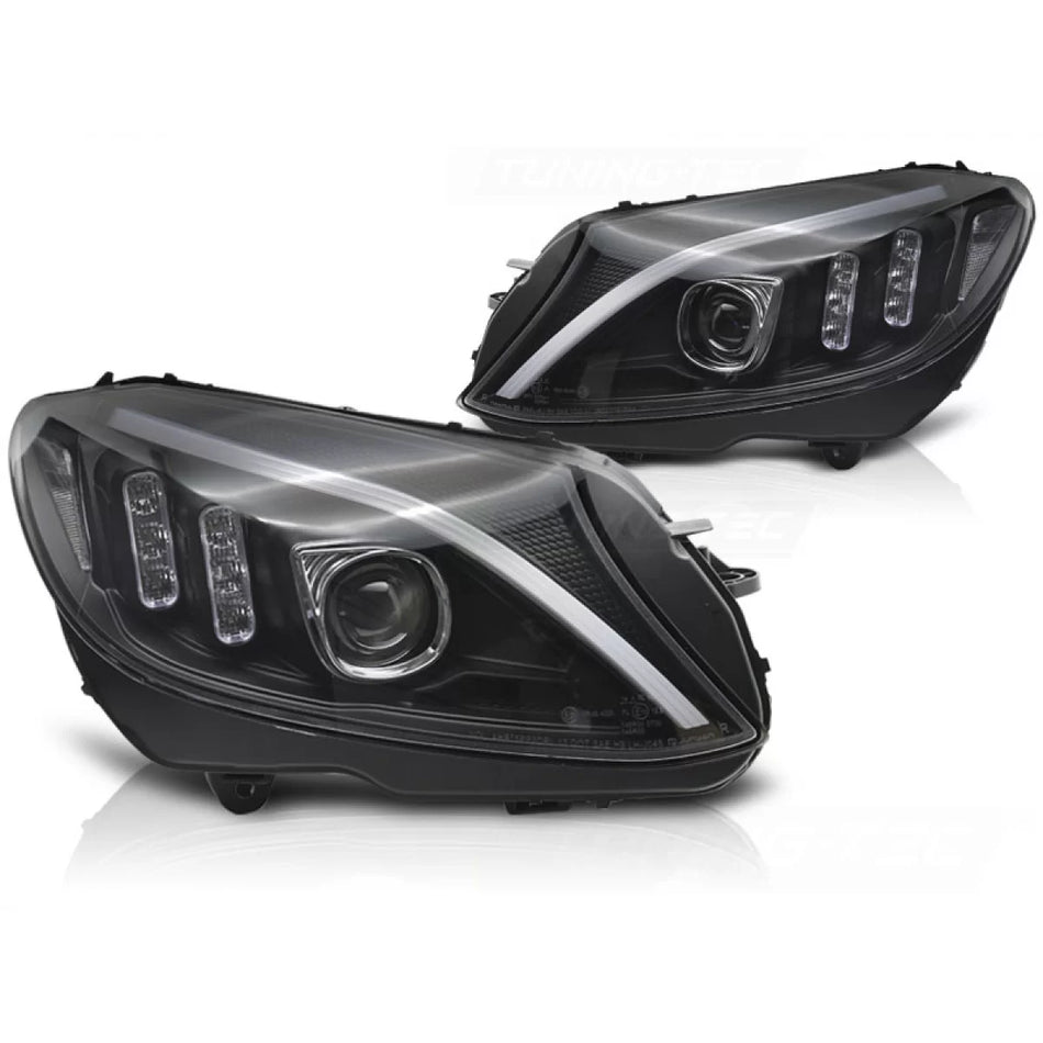 Faro Anteriore LED Nero per Mercedes W205 14-18