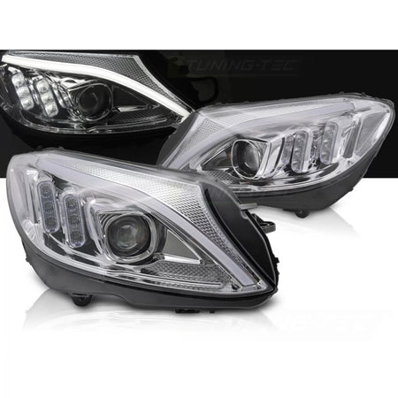 Faro Tubo LED Cromato Anteriore Mercedes W205 2014-2018