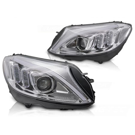 Faro Tubo LED Cromato Anteriore Mercedes W205 2014-2018