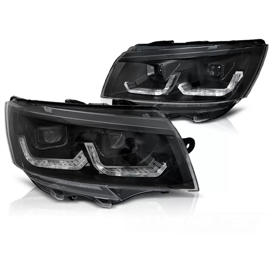 Fari Tubolari Luci Diurne Neri Anteriori VW T6.1 20>