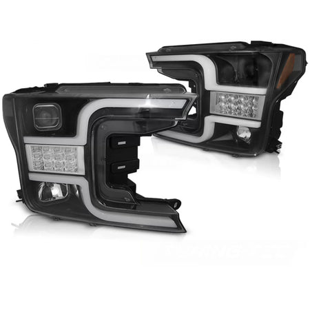 Fari Tubi Luce Neri Anteriore Ford F150 MK13 2017-2020