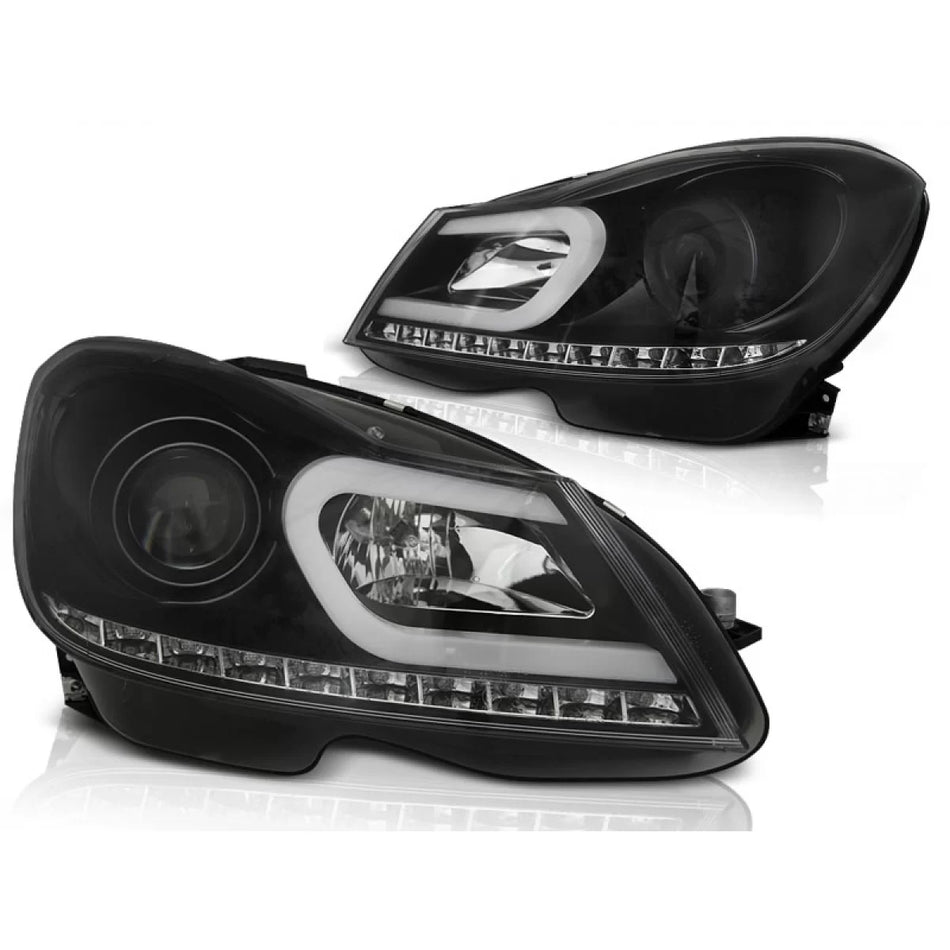 Fari Tubo Luce Nero Anteriore Mercedes W204 2011-2014