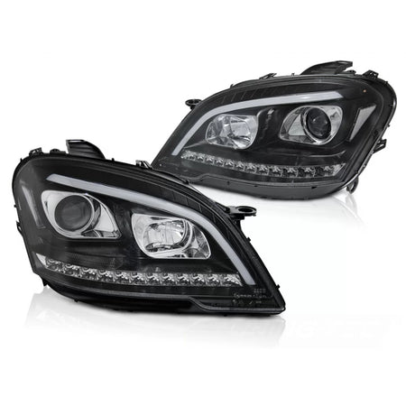 Fari Tubi Luce Neri Sequenziali Anteriori per Mercedes ml W164 09-11