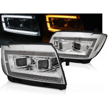 Fari Tubi Luce Diurna Cromati Anteriori VW Crafter Ii 2017