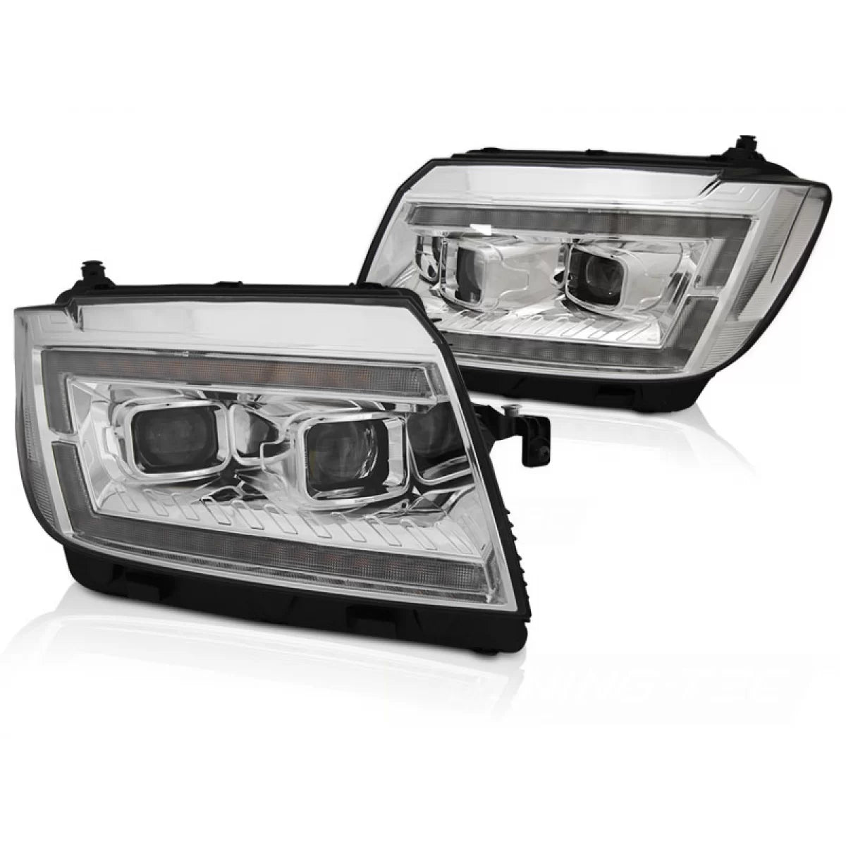 Fari Tubi Luce Diurna Cromati Anteriori VW Crafter Ii 2017