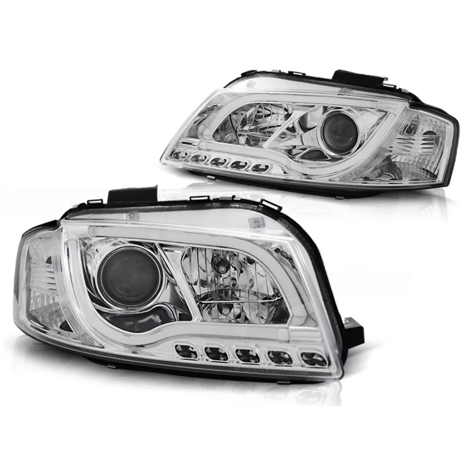 Fari Tubi Luce Cromati Anteriore Audi A3 8P 05.03-03.08