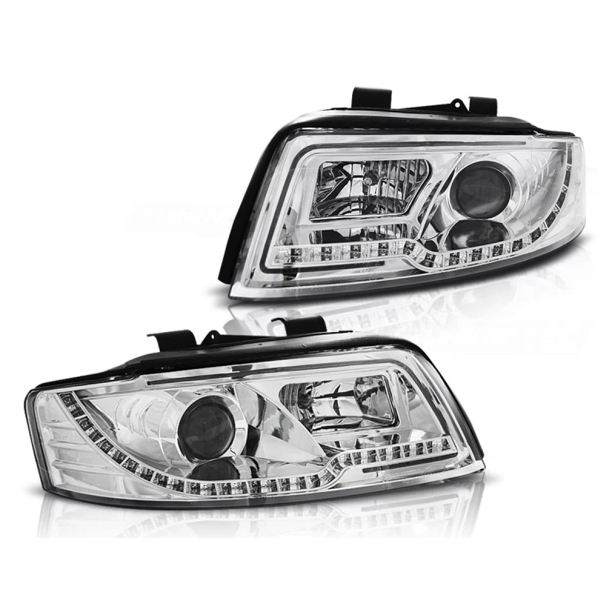 Fari Tubi Luce Cromati Anteriori Audi A4 10.00-10.04