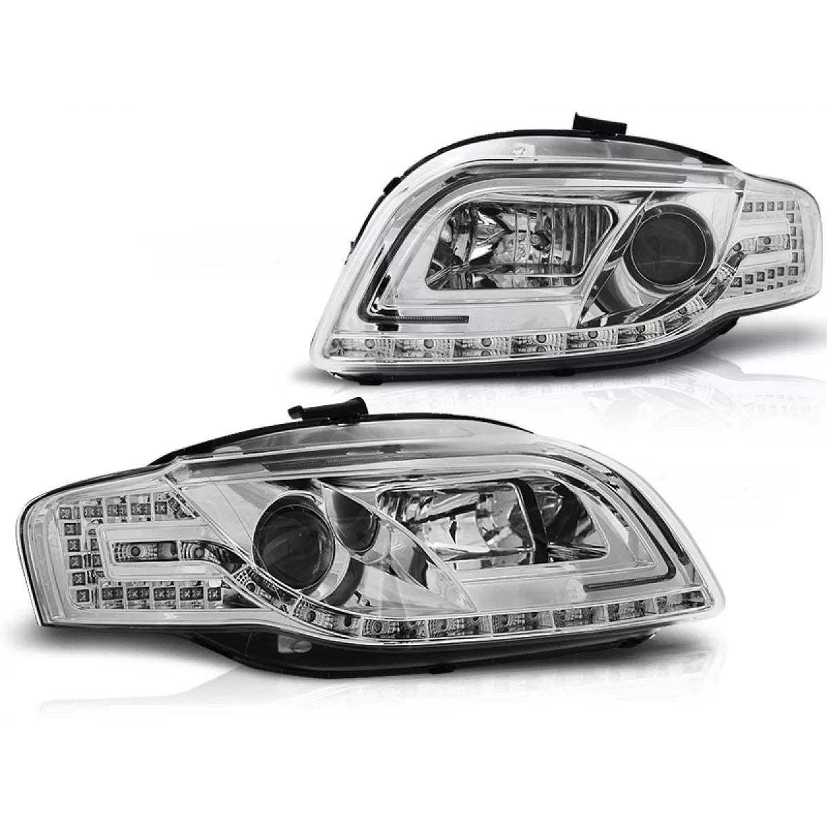 Fari Tubi Luce Cromati per Audi A4 B7 11.04-03.08