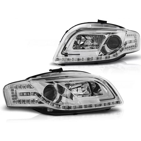 Fari Tubi Luce Cromati per Audi A4 B7 11.04-03.08
