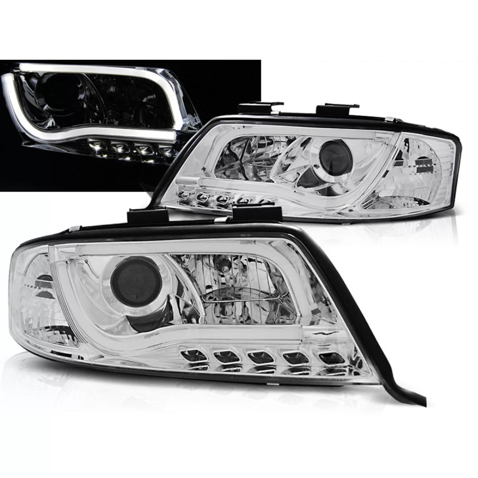 Fari con Tubo Luce Cromato Anteriore Audi A6 05.97-05.01