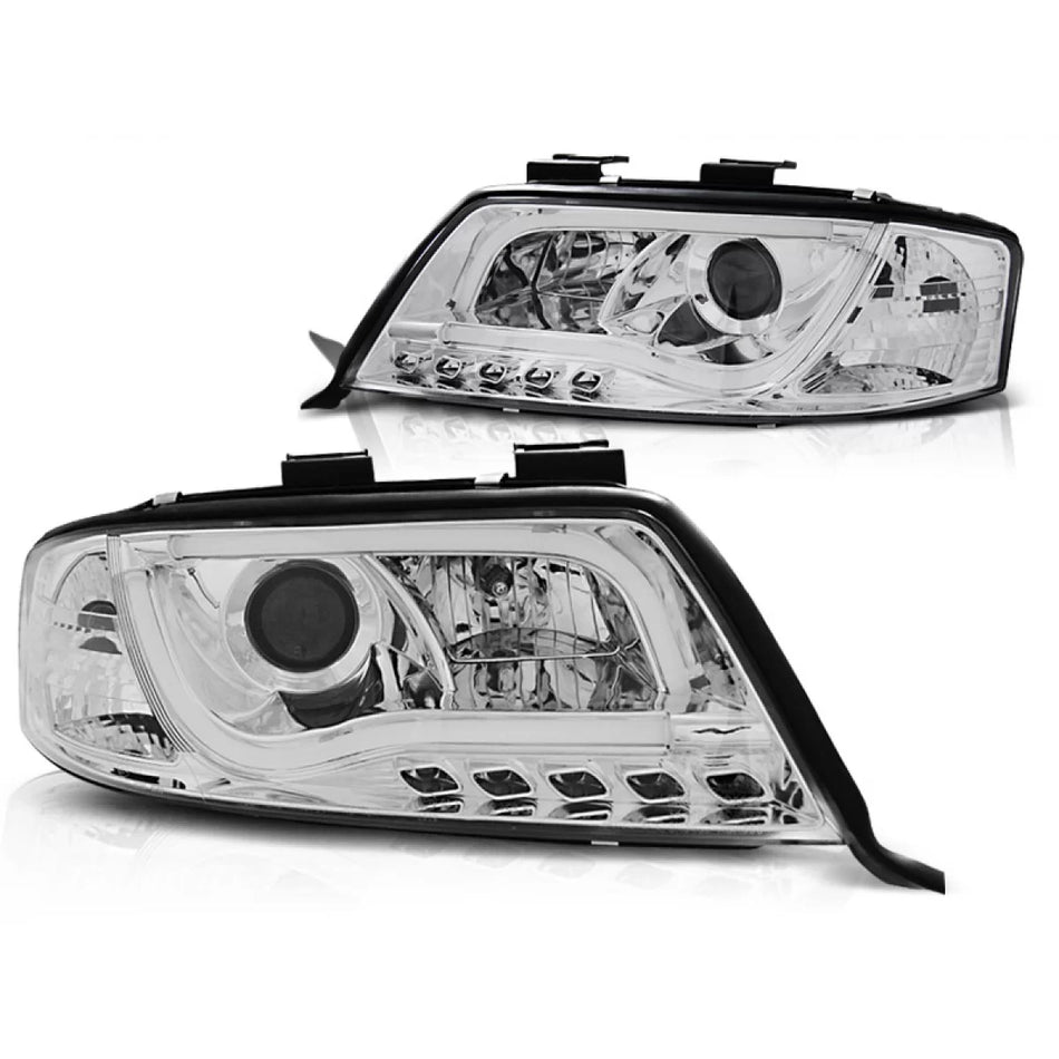 Fari con Tubo Luce Cromato Anteriore Audi A6 05.97-05.01