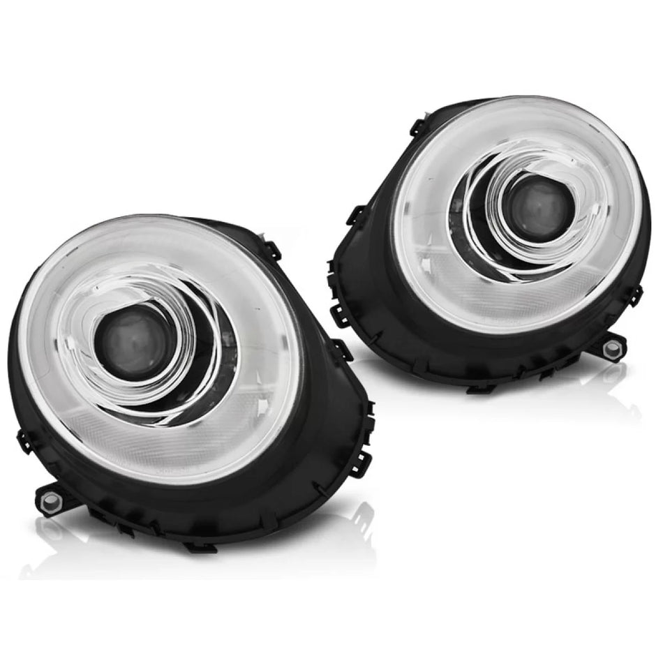 Fari Tubi Luce Cromati Anteriori per BMW Mini Cooper 06-14