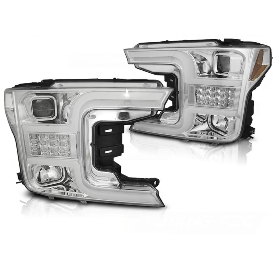 Fari Tubi Luce Cromati Anteriore Ford F150 MK13 2017-2020
