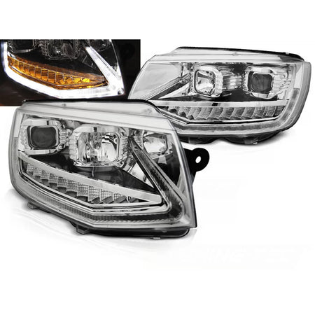 Fari Tubo Luce Diurna Cromato Anteriore VW T6 15-19