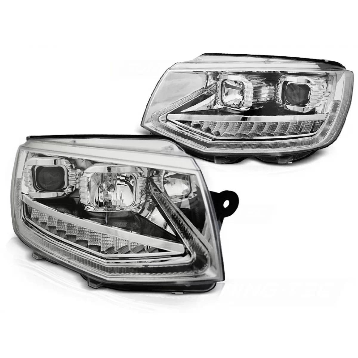 Fari Tubo Luce Diurna Cromato Anteriore VW T6 15-19