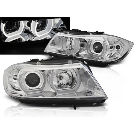 Fari U-led 3D Cromati Anteriori per BMW E90 E91 03.05-08.08