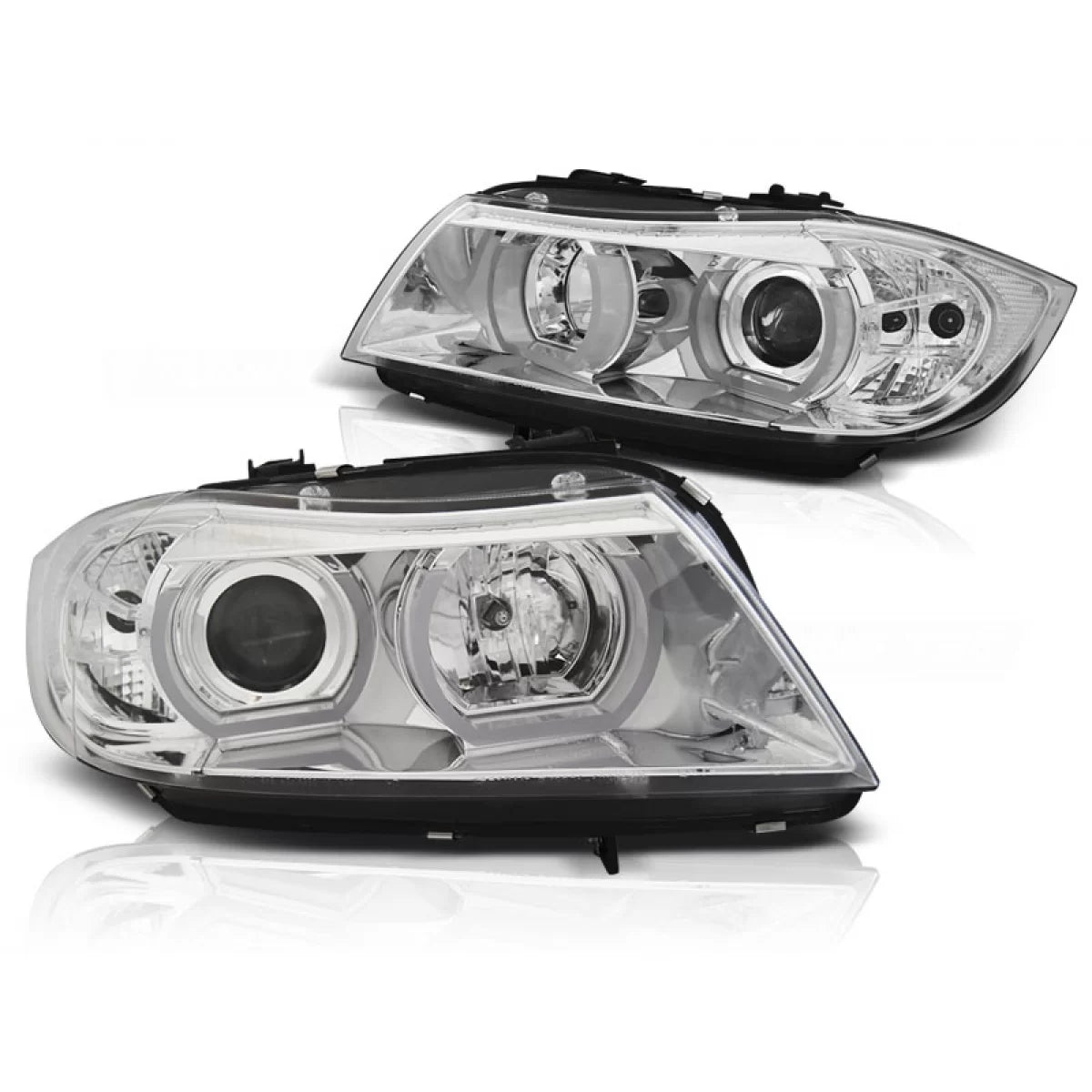 Fari U-led 3D Cromati Anteriori per BMW E90 E91 03.05-08.08