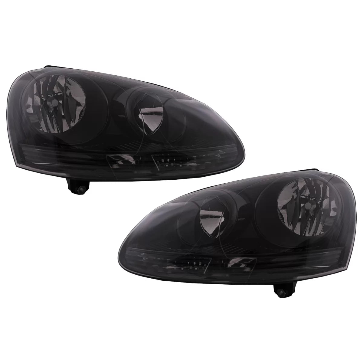 Fari Anteriori All Nero per Volkswagen Golf 5 V 2003-2009 Jetta 2005-2010 LHD