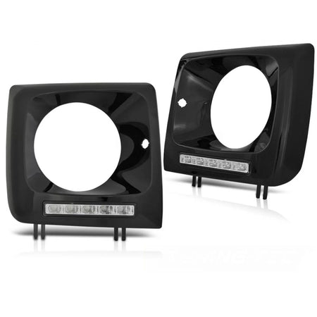 Fari Diurni LED Neri Anteriori per Mercedes W461 W463 01-12