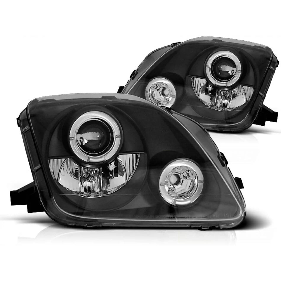 Fanali Angel Eyes Neri per Honda Prelude 02.97-01
