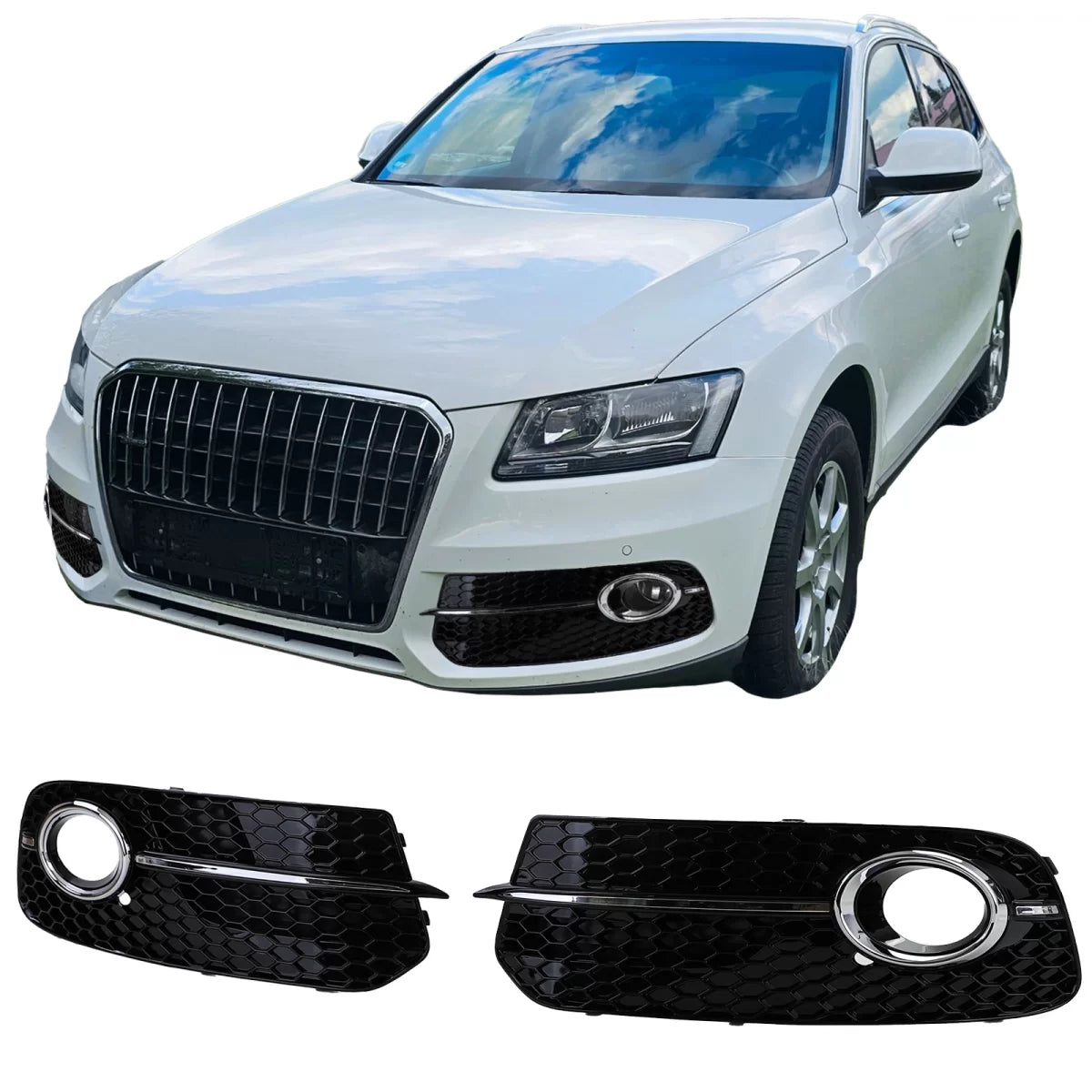 Griglia a Nido D'ape Paraurti Anteriore Nero Lucido per Audi Q5 8R 12-16