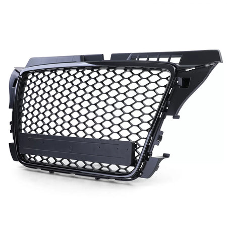 Griglia Radiatore Sportiva Nido D'ape Nero Lucido Opaco per Audi A3 8P 08-13