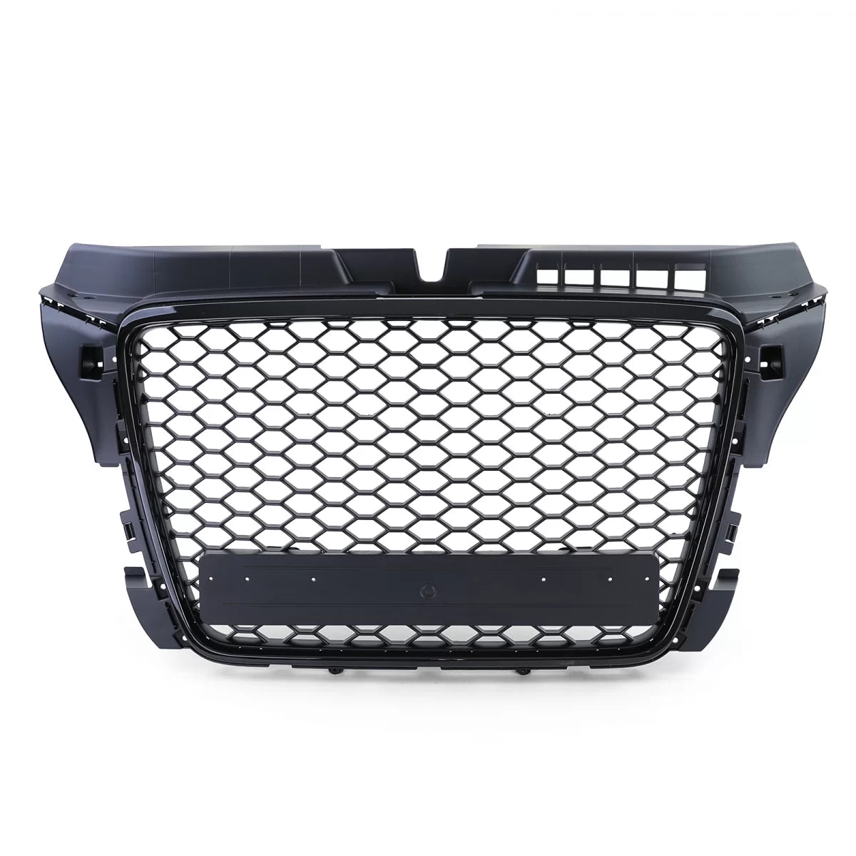 Griglia Radiatore Sportiva Nido D'ape Nero Lucido Opaco per Audi A3 8P 08-13