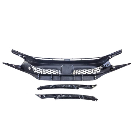 Griglia Nido D'ape Lucida Anteriore per Honda Civic X Fc Fk 2016-2020