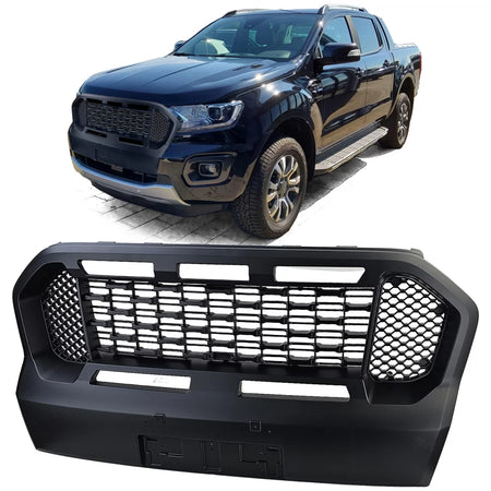 Griglia Nido D'ape Anteriore Nera per Ford Ranger T8 19-23 2.0 Tdci