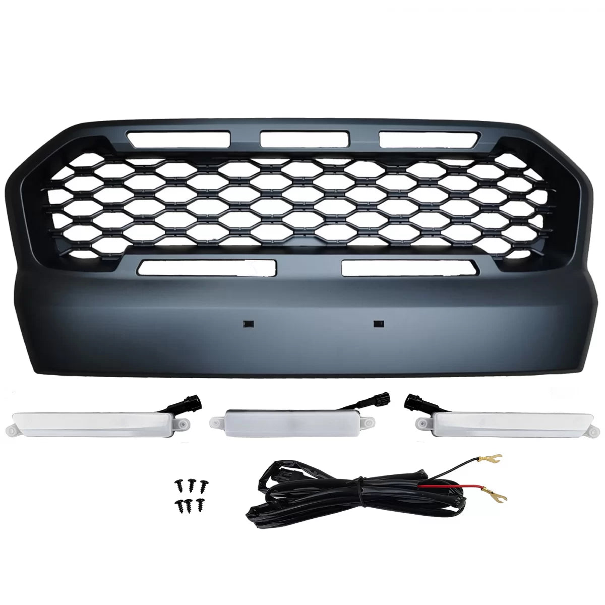 Griglia Sportiva Nido D'ape con LED per Ford Ranger T7 16-19 2.2 3.2