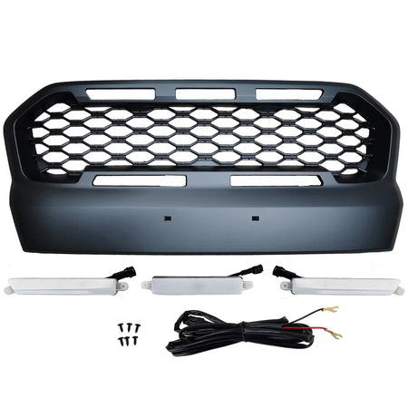 Griglia Sportiva Nido D'ape con LED per Ford Ranger T7 16-19 2.2 3.2