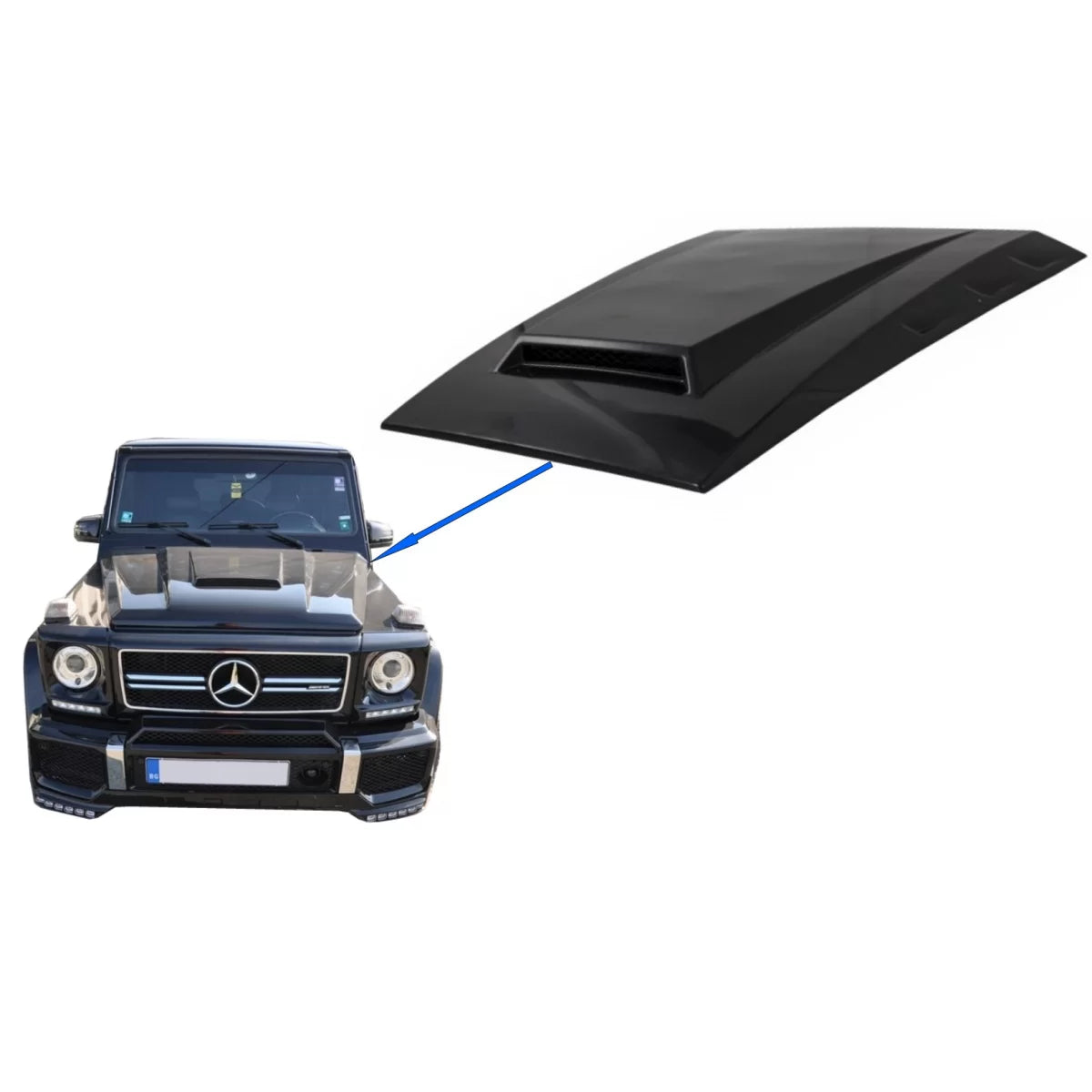 Cofano con Presa Aria Anteriore ABS per Mercedes Classe G W463 1989-up