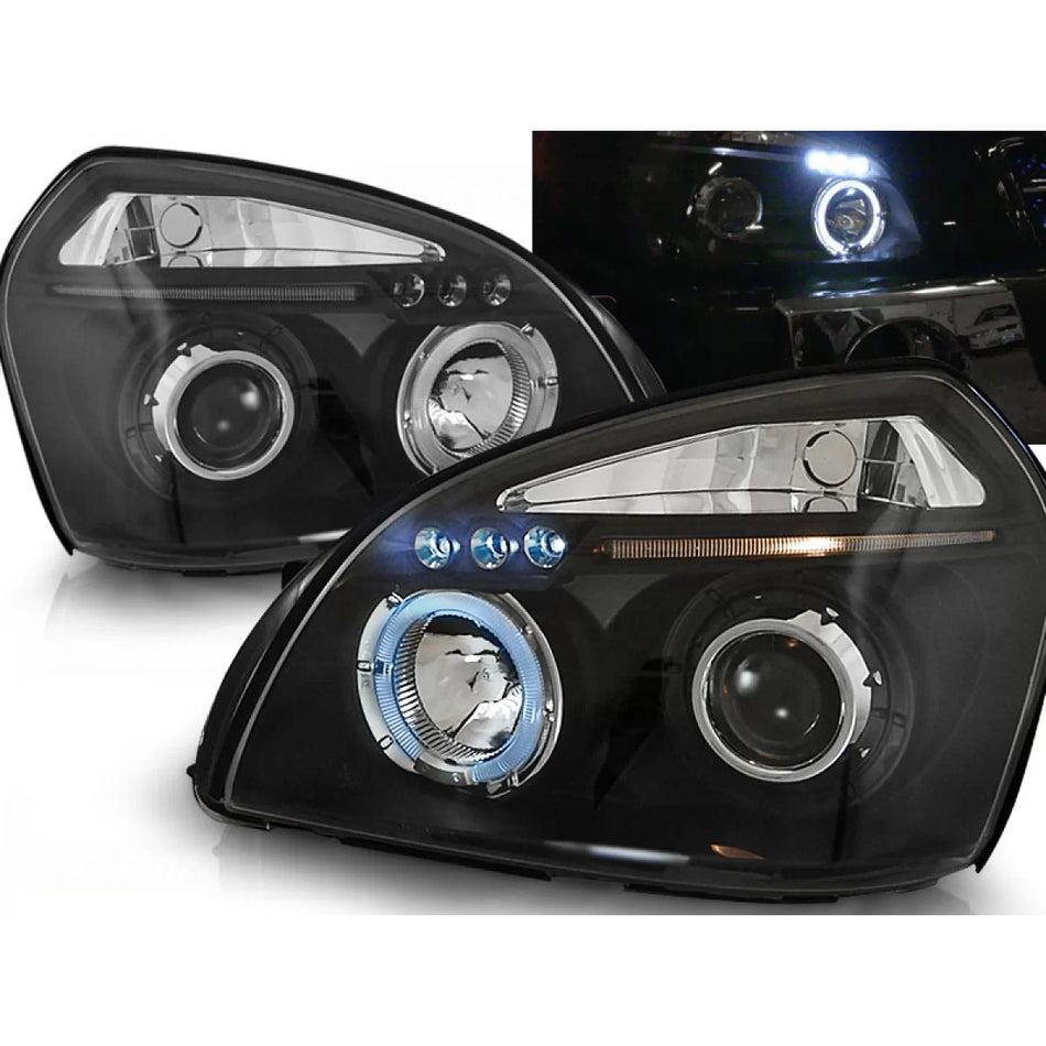 Fanali Angel Eyes Neri per Hyundai Tucson 07.04-10