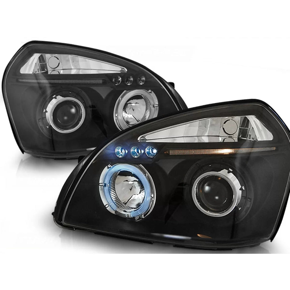 Fanali Angel Eyes Neri per Hyundai Tucson 07.04-10