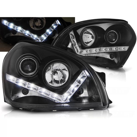 Fanale Diurno Anteriore Nero per Hyundai Tucson 07.04-10