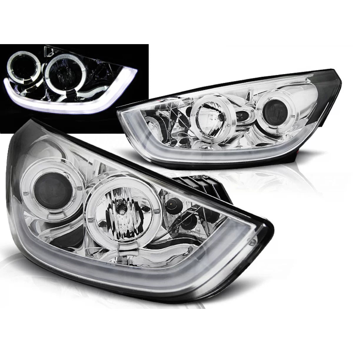Tubo Luce Cromato Anteriore per Hyundai Tucson IX35 2010-2013