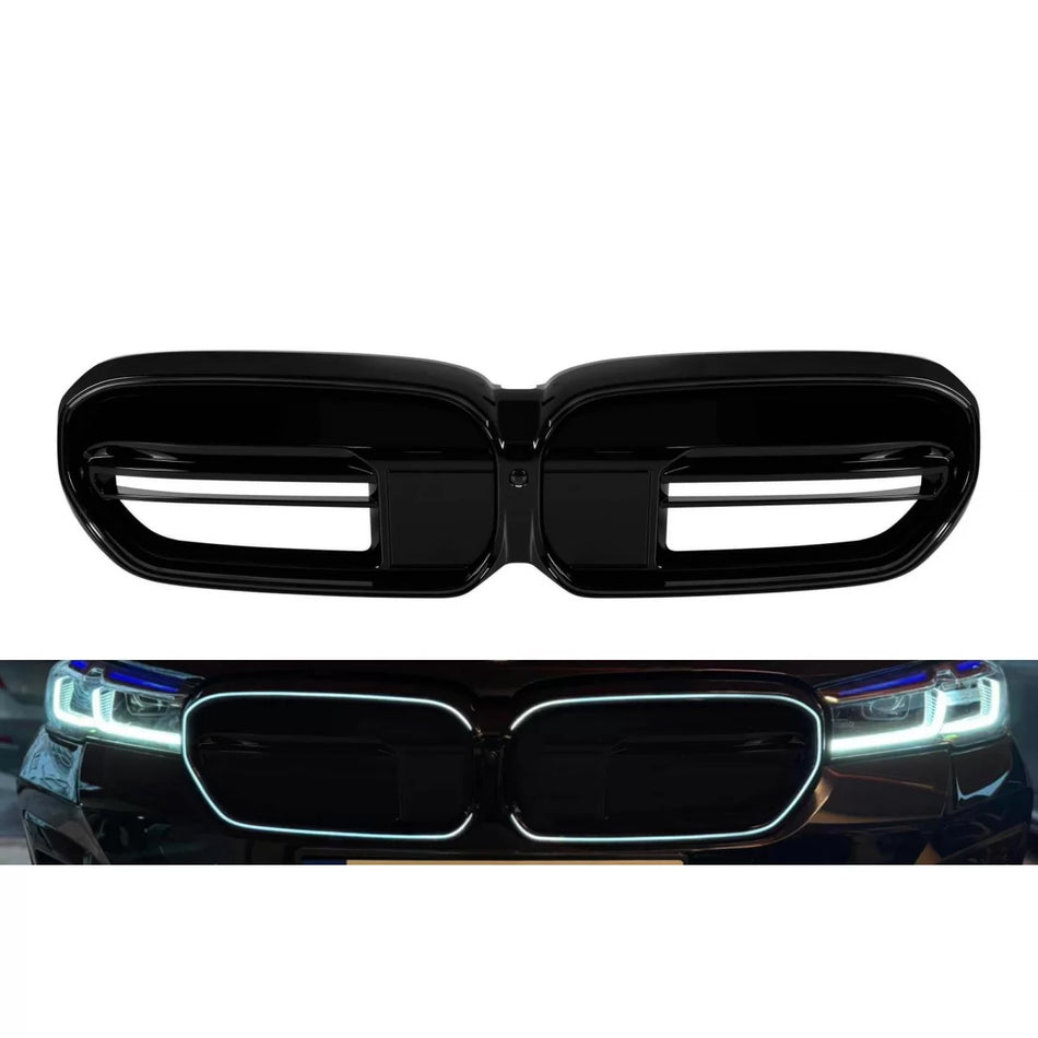 Griglia Anteriore Illuminata Nera per BMW Serie 5 G30 2020-2023