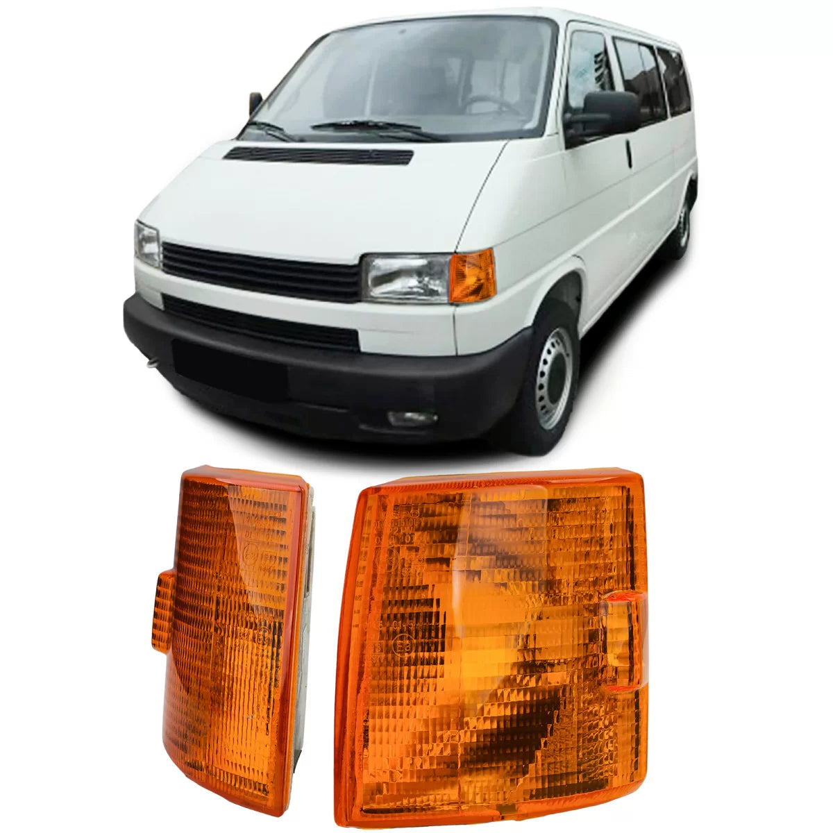 Set Indicatori Arancioni Anteriori Sinistro Destro per VW T4 Bus Pickup