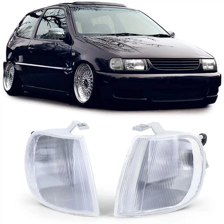 Indicatori Bianchi Coppia Anteriore Sinistro Destro per VW Polo 6N 94-99