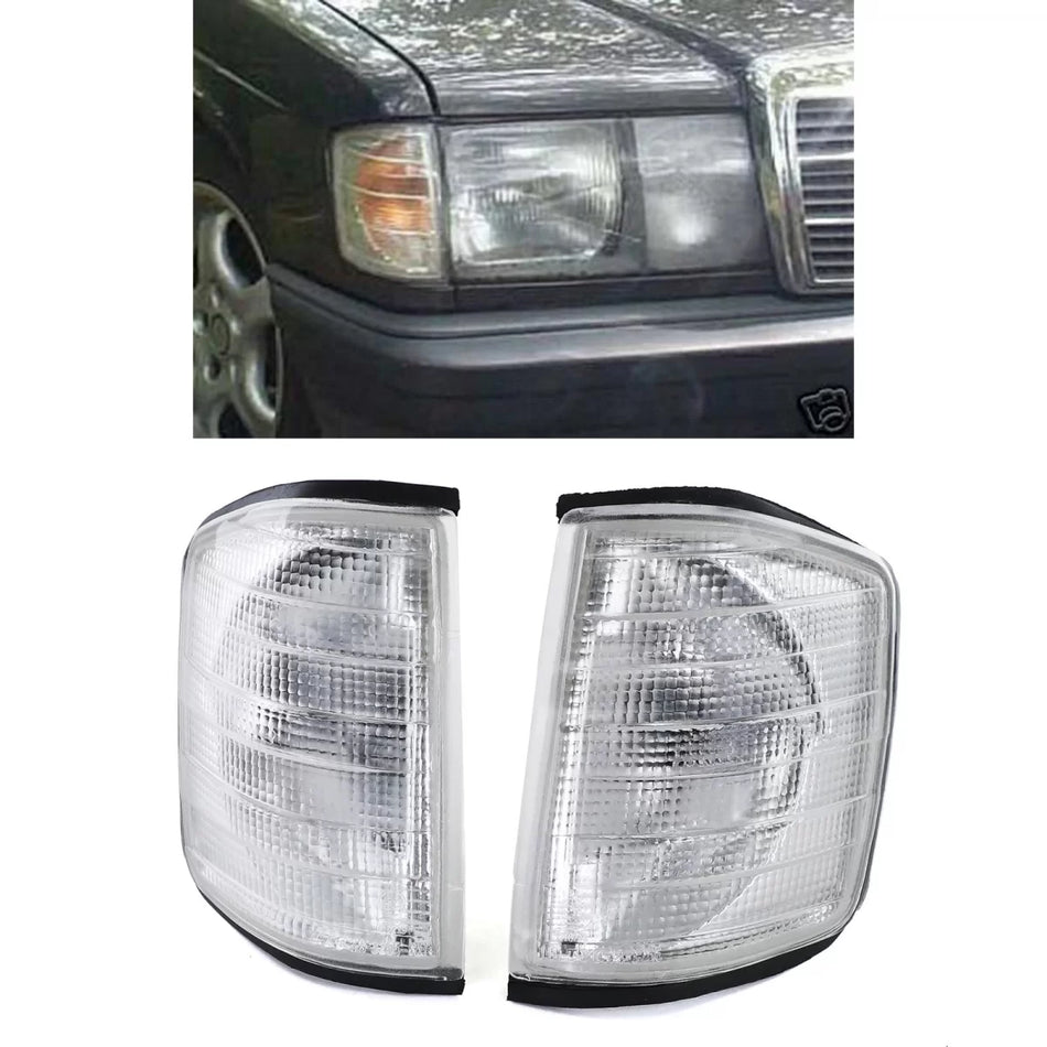 Indicatori Bianchi Anteriori Coppia per Mercedes 190 W201 82-93