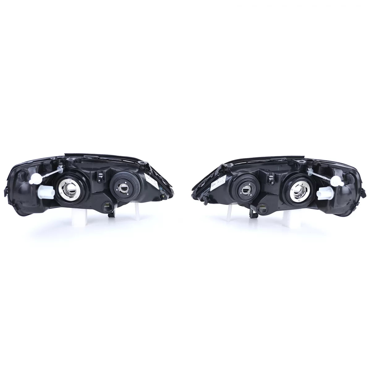 Fanali Anteriori Neri Vetro Trasparente Dx e Sx per Opel Astra G 1997-2004