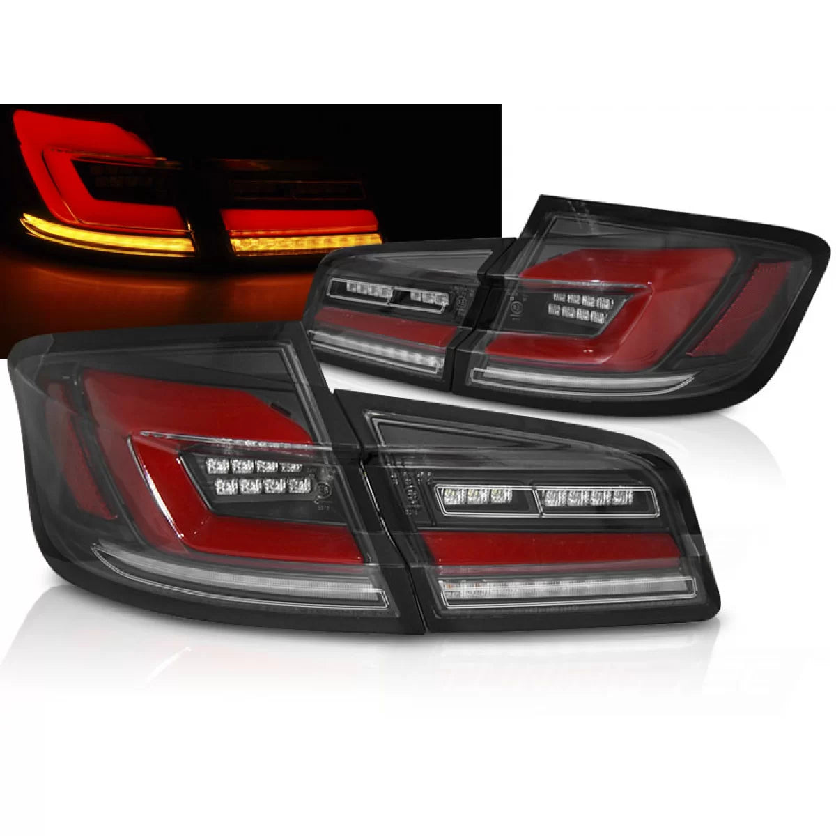 Fanali Posteriori LED Neri Sequenziali per BMW F10 10-16