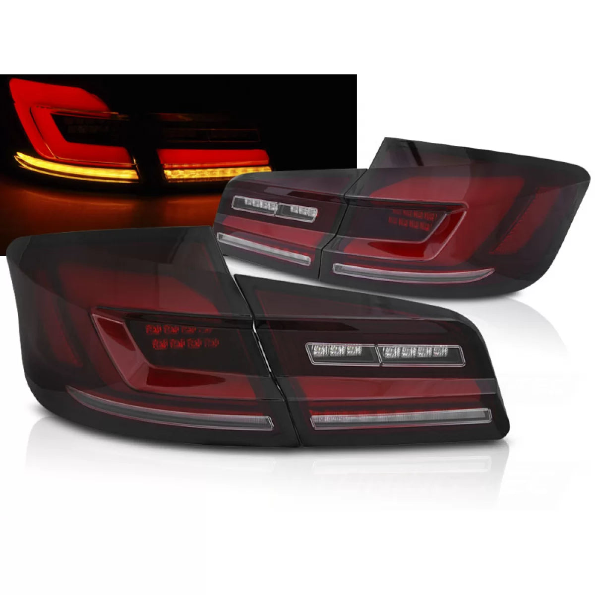 Fanali Posteriori LED Rossi Fumé Sequenziali per BMW F10 10-16