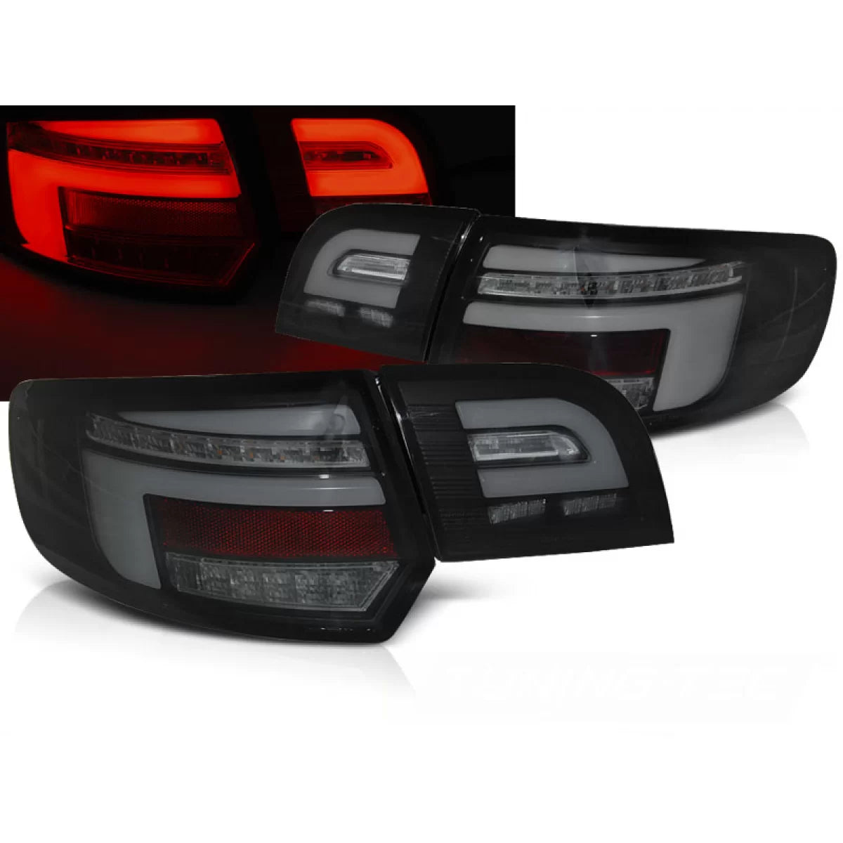 Fanali Posteriori LED Neri Sequenziali per Audi A3 5D 8P 2008-2012
